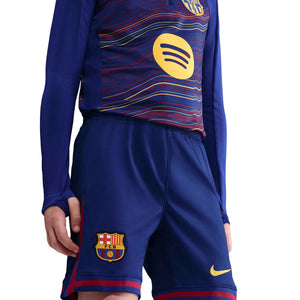 NIKE JR BARCELONA 25-26 HOME SHORT DEEP ROYAL/NOBLE RED