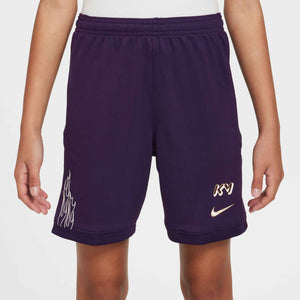 NIKE JR MBAPPE DRI-FIT SHORT GRAND PURPLE/IVORY