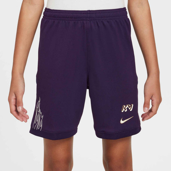 NIKE JR MBAPPE DRI-FIT SHORT GRAND PURPLE/IVORY