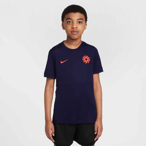 NIKE JR HAALAND DRI-FIT SS TOP BLACKENED BLUE
