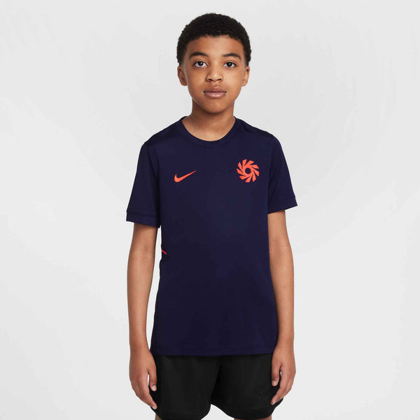 NIKE JR HAALAND DRI-FIT SS TOP BLACKENED BLUE