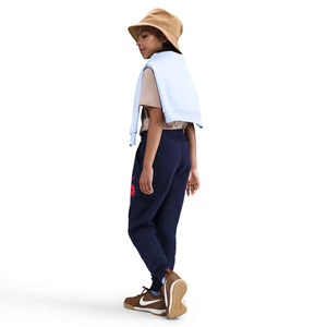 NIKE JR HAALAND CLUB FLEECE PANT BLACKENED BLUE