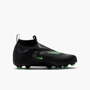 NIKE JR PHANTOM 6 HIGH ACADEMY FG BLACK/ILLUSION GREEN