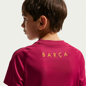 NIKE JR BARCELONA 26-27 STRIKE SS TOP NOBLE RED/MINERAL YELLOW