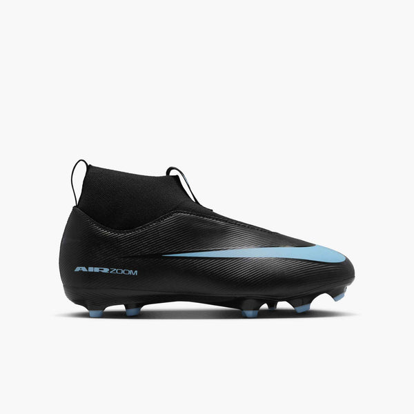 NIKE JR ZM SUPERFLY 10 ACADEMY FG BLACK/ICE BLUE
