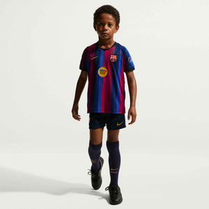 NIKE JR BARCELONA 26-27 HOME LB KIT DEEP GARNET/BLUE VOID