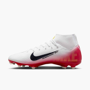 NIKE ZM SUPERFLY 10 ACADEMY FG LV8 UNIVERSITY RED/DARK OBSIDIAN
