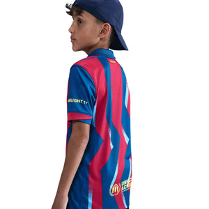 NIKE JR BARCELONA 25-26 FOURTH JERSEY GYM BLUE/SALSA RED