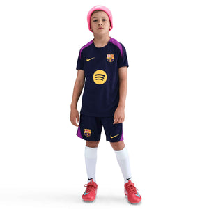 NIKE JR BARCELONA 25-26 STRIKE SS TOP IMPERIAL PURPLE/MIDWEST GOLD