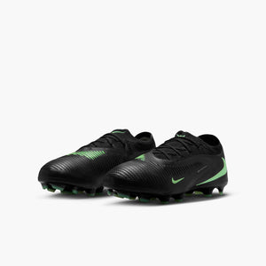 NIKE JR PHANTOM 6 LOW PRO FG BLACK/ILLUSION GREEN