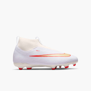 NIKE JR ZM SUPERFLY 11 ACADEMY FG WHITE/BRIGHT CRIMSON