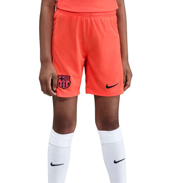NIKE JR BARCELONA 25-26 THIRD SHORT MANGO/MIDNIGHT NAVY