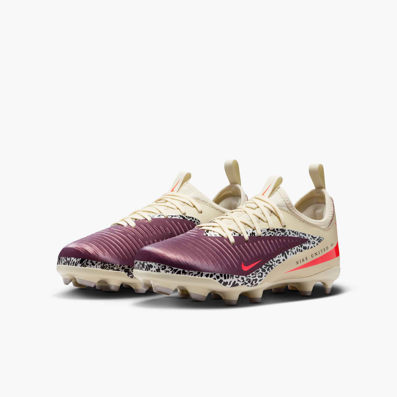 NIKE JR PHANTOM 6 LOW ACADEMY FG UNITED BURGUNDY CRUSH