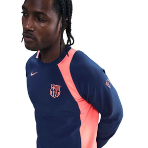 NIKE BARCELONA 25-26 T90 CREW SWEATER MIDNIGHT NAVY/MANGO