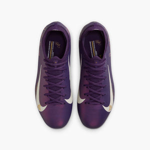 NIKE JR ZM VAPOR 16 PRO FG MBAPPE GRAND PURPLE/IVORY