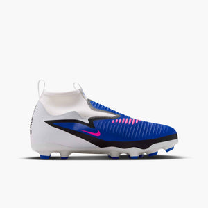 NIKE JR PHANTOM 6 HIGH ACADEMY FG RACER BLUE/PINK BLAST