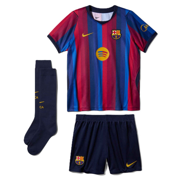 NIKE JR BARCELONA 26-27 HOME LB KIT DEEP GARNET/BLUE VOID