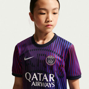 NIKE JR PSG 26-27 AWAY PRE-MATCH JERSEY COLLEGE NAVY