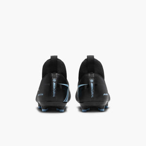 NIKE JR ZM SUPERFLY 10 ACADEMY FG BLACK/ICE BLUE