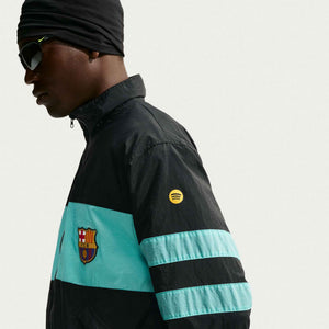 NIKE BARCELONA 26-27 REPEL TRACK JACKET BLACK/GREEN FROST