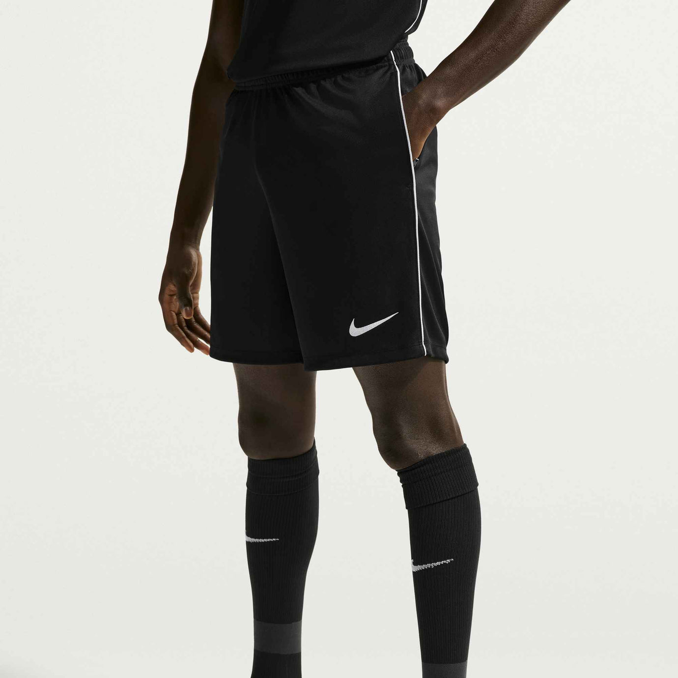NIKE DRY-FIT PARK26 SHORT POCKETS BLACK/WHITE