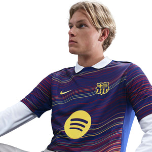 NIKE BARCELONA 25-26 PRE-MATCH JERSEY DEEP ROYAL/MIDWEST GOLD