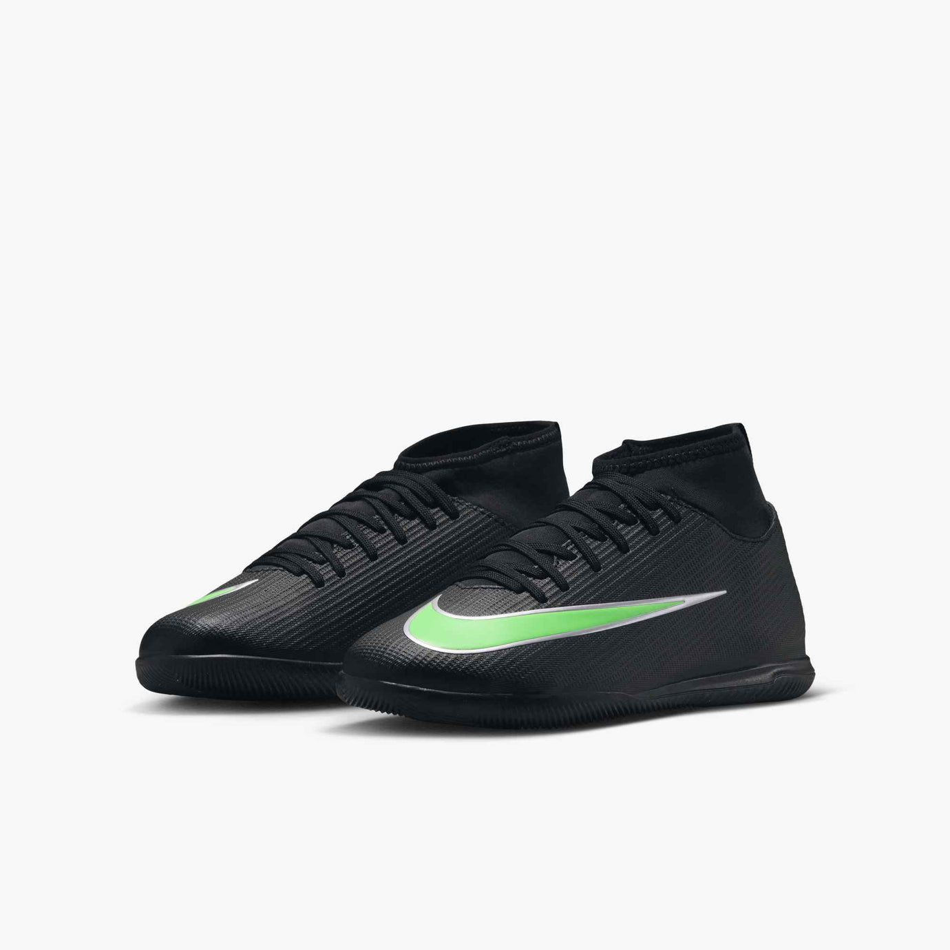 NIKE JR ZM SUPERFLY 11 CLUB IC BLACK/ILLUSION GREEN