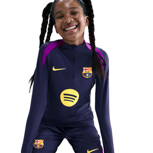 NIKE JR BARCELONA 25-26 STRIKE DRILL TOP IMPERIAL PURPLE/MIDWEST GOLD