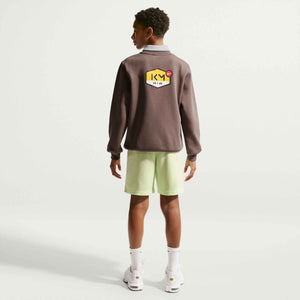 NIKE JR MBAPPE FLEECE CREW SWEATER PLUM ECLIPSE