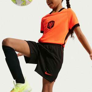 NIKE JR NEDERLAND WC26 HOME SHORT BLACK/HYPER CRIMSON