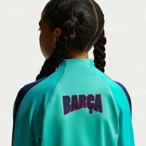 NIKE JR BARCELONA 26-27 STRIKE DRILL TOP GREEN FROST/DUSTY