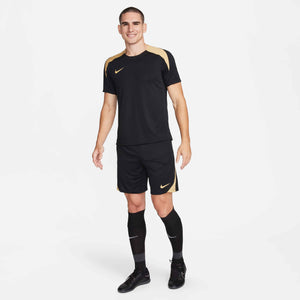 NIKE DRI-FIT STRIKE SS TOP BLACK/JERSEY GOLD/METALL