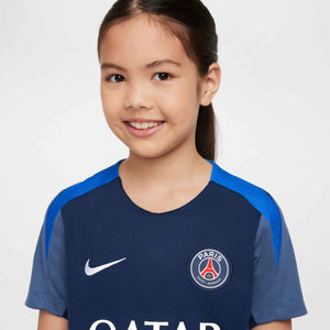 NIKE JR PSG 25-26 STRIKE SS TOP MIDNIGHT NAVY/DIFFUSED BLUE