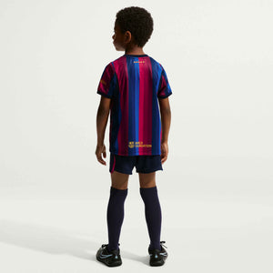 NIKE JR BARCELONA 26-27 HOME LB KIT DEEP GARNET/BLUE VOID