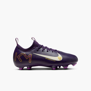 NIKE JR ZM VAPOR 16 ACADEMY FG MBAPPE GRAND PURPLE/IVORY