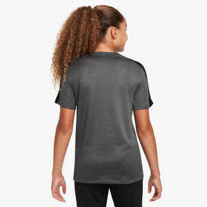 NIKE JR ACADEMY23 SS TOP IRON GREY/BLACK/SUNSET PULSE