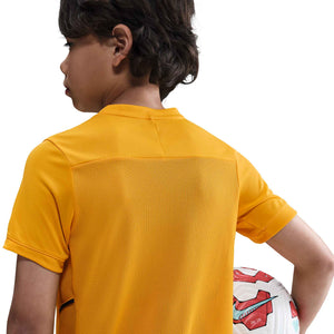 NIKE JR HAALAND DRI-FIT SS TOP UNIVERSITY GOLD