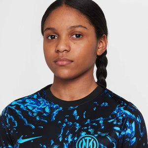 NIKE JR INTER 25-26 PRE-MATCH JERSEY CHLORINE BLUE/BLACK
