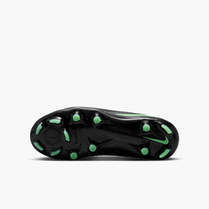 NIKE JR PHANTOM 6 LOW PRO FG BLACK/ILLUSION GREEN