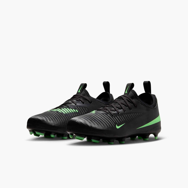 NIKE JR PHANTOM 6 LOW ACADEMY FG BLACK/ILLUSION GREEN