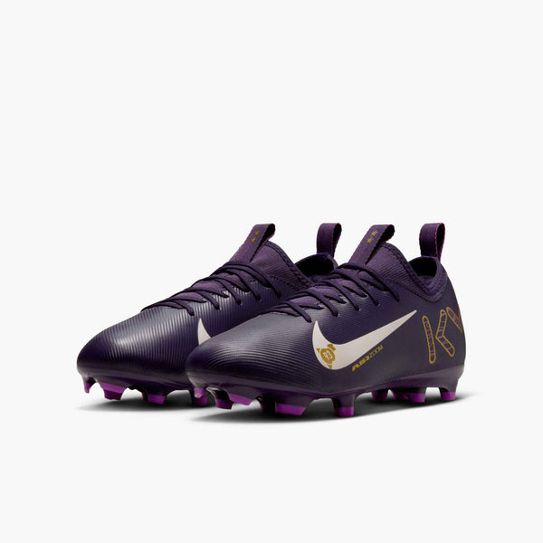 NIKE JR ZM VAPOR 16 ACADEMY FG MBAPPE GRAND PURPLE/IVORY