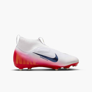 NIKE JR ZM SUPERFLY 10 ACADEMY FG LV8 UNIVERSITY RED/DARK OBSIDIAN