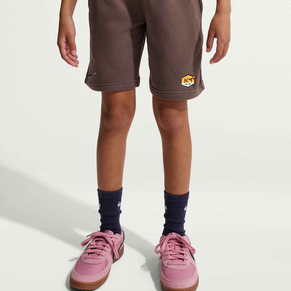 NIKE JR MBAPPE FLEECE SHORT PLUM ECLIPSE