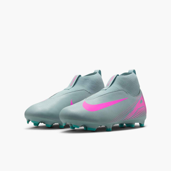 NIKE JR ZM SUPERFLY 10 ACADEMY FG OCEAN CUBE/PINK BLAST