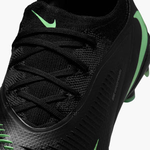 NIKE JR PHANTOM 6 LOW PRO FG BLACK/ILLUSION GREEN