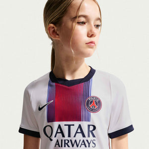 NIKE JR PSG 26-27 AWAY JERSEY WHITE/COLLEGE NAVY