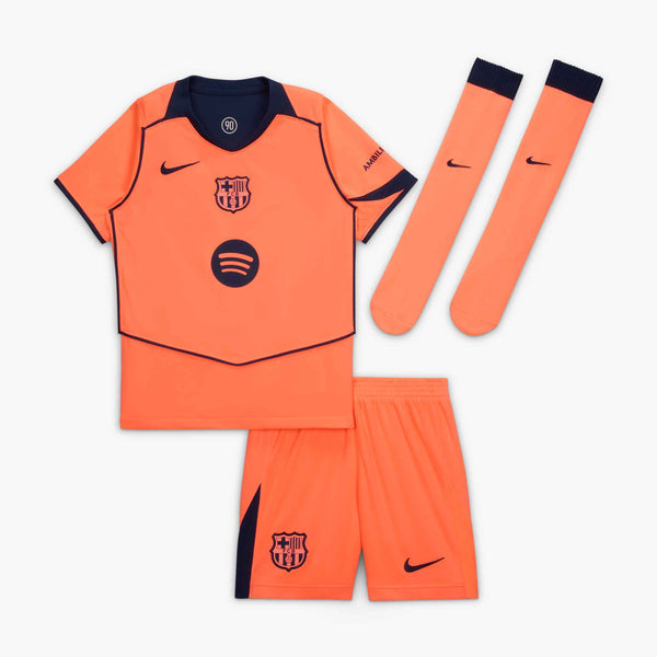 NIKE JR BARCELONA 25-26 LB THIRD KIT MANGO/MIDNIGHT NAVY