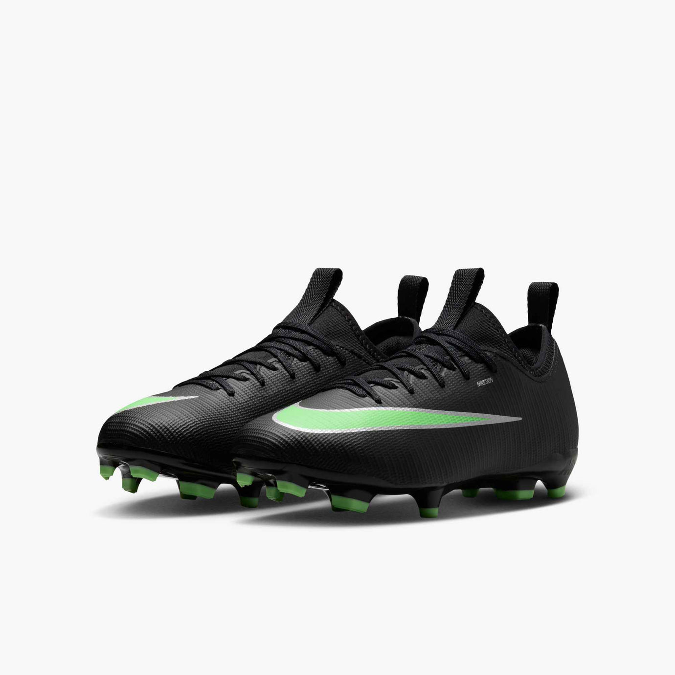 NIKE JR ZM VAPOR 17 ACADEMY FG BLACK/ILLUSION GREEN