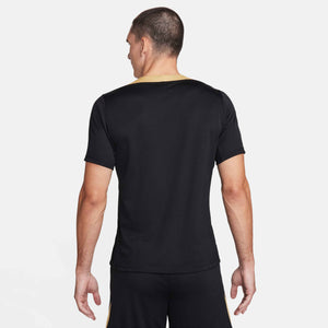 NIKE DRI-FIT STRIKE SS TOP BLACK/JERSEY GOLD/METALL