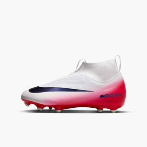 NIKE JR ZM SUPERFLY 10 ACADEMY FG LV8 UNIVERSITY RED/DARK OBSIDIAN